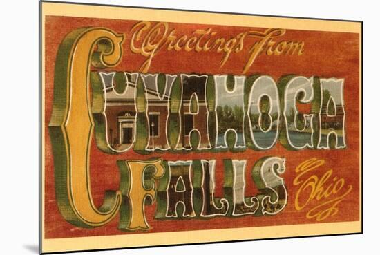 Greetings from Cuyahoga Falls, Ohio-null-Mounted Art Print