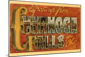 Greetings from Cuyahoga Falls, Ohio-null-Mounted Art Print