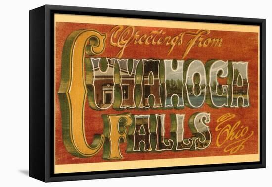 Greetings from Cuyahoga Falls, Ohio-null-Framed Stretched Canvas