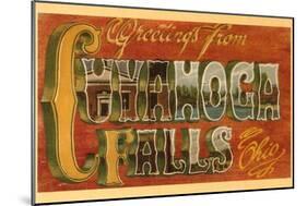 Greetings from Cuyahoga Falls, Ohio-null-Mounted Art Print