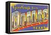 Greetings from Dallas, Texas-null-Framed Stretched Canvas