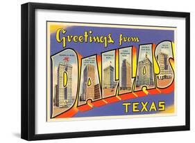 Greetings from Dallas, Texas-null-Framed Art Print