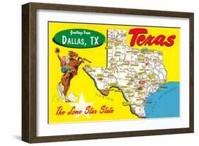 Greetings from Dallas, Texas-null-Framed Art Print