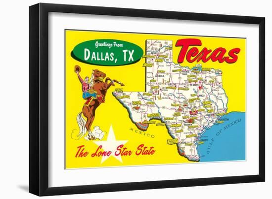 Greetings from Dallas, Texas-null-Framed Art Print