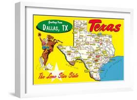 Greetings from Dallas, Texas-null-Framed Art Print