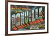 Greetings from Danville, Illinois-null-Framed Art Print