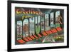 Greetings from Danville, Illinois-null-Framed Art Print