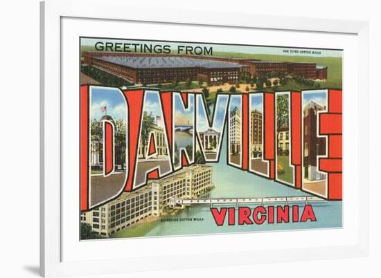 Greetings from Danville, Virginia-null-Framed Premium Giclee Print