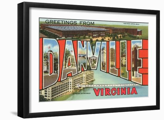 Greetings from Danville, Virginia-null-Framed Art Print