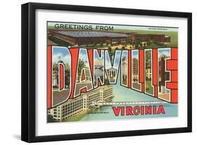 Greetings from Danville, Virginia-null-Framed Art Print