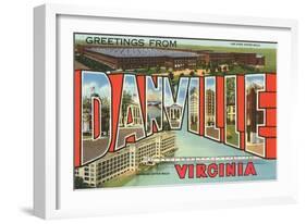 Greetings from Danville, Virginia-null-Framed Art Print