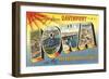 Greetings from Davenport, Iowa on the Mississippi River-null-Framed Giclee Print