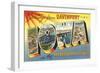 Greetings from Davenport, Iowa on the Mississippi River-null-Framed Giclee Print