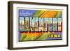 Greetings from Davenport, Iowa-null-Framed Art Print