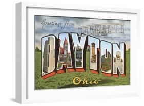 Greetings from Dayton, Ohio-null-Framed Art Print