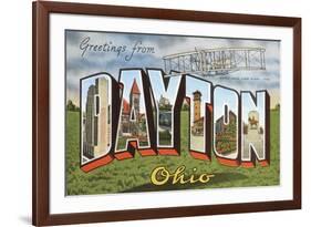 Greetings from Dayton, Ohio-null-Framed Premium Giclee Print