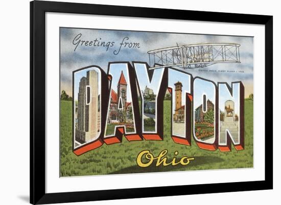 Greetings from Dayton, Ohio-null-Framed Premium Giclee Print