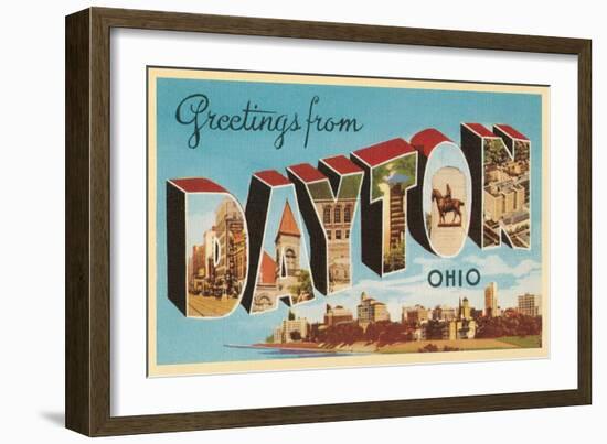 Greetings from Dayton, Ohio-null-Framed Art Print