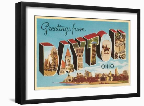 Greetings from Dayton, Ohio-null-Framed Art Print