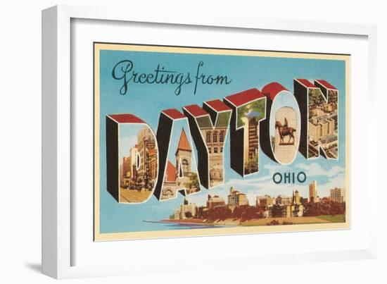 Greetings from Dayton, Ohio-null-Framed Art Print