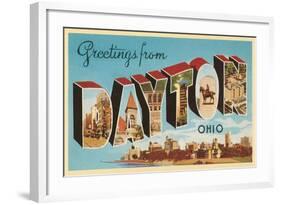 Greetings from Dayton, Ohio-null-Framed Art Print