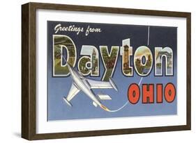 Greetings from Dayton, Ohio-null-Framed Art Print