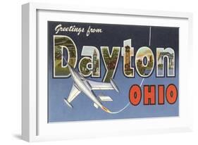 Greetings from Dayton, Ohio-null-Framed Art Print