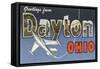 Greetings from Dayton, Ohio-null-Framed Stretched Canvas