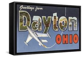 Greetings from Dayton, Ohio-null-Framed Stretched Canvas