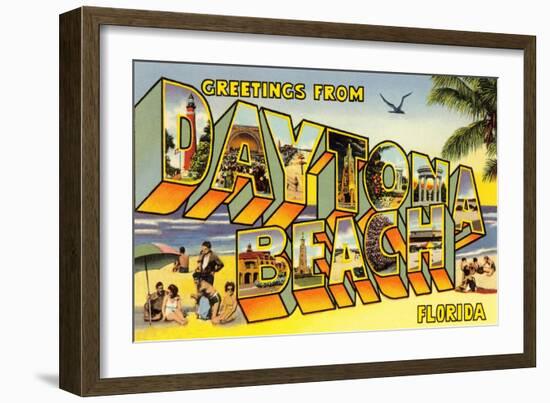 Greetings from Daytona Beach, Florida-null-Framed Art Print