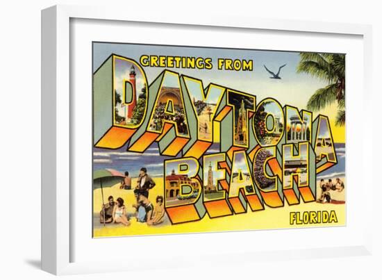 Greetings from Daytona Beach, Florida-null-Framed Art Print