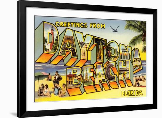 Greetings from Daytona Beach, Florida-null-Framed Premium Giclee Print