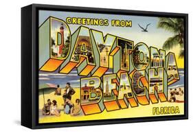 Greetings from Daytona Beach, Florida-null-Framed Stretched Canvas