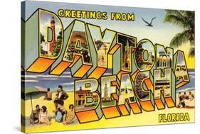 Greetings from Daytona Beach, Florida-null-Stretched Canvas