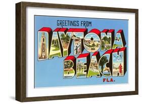 Greetings from Daytona Beach, Florida-null-Framed Art Print