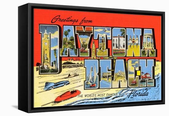 Greetings from Daytona Beach, Florida-null-Framed Stretched Canvas