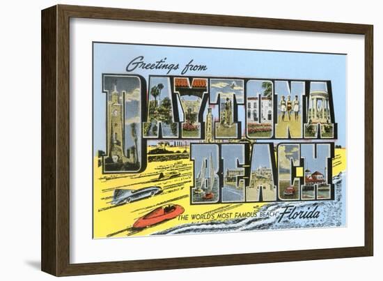 Greetings from Daytona Beach, Florida-null-Framed Art Print