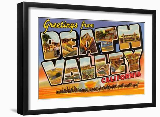Greetings from Death Valley, California-null-Framed Art Print
