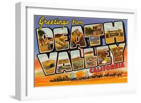 Greetings from Death Valley, California-null-Framed Art Print