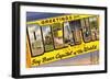 Greetings from Decatur, Illinois-null-Framed Art Print