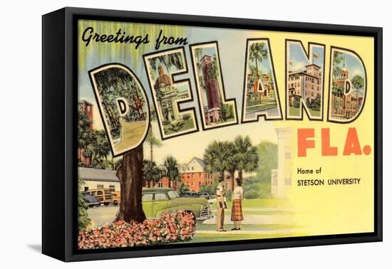 Greetings from Deland, Florida-null-Framed Stretched Canvas