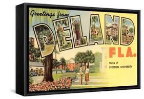 Greetings from Deland, Florida-null-Framed Stretched Canvas