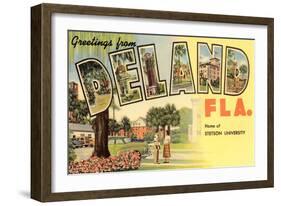 Greetings from Deland, Florida-null-Framed Art Print