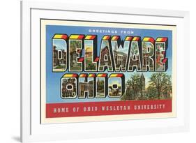 Greetings from Delaware, Ohio-null-Framed Art Print