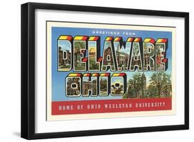 Greetings from Delaware, Ohio-null-Framed Art Print