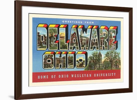 Greetings from Delaware, Ohio-null-Framed Premium Giclee Print