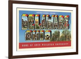 Greetings from Delaware, Ohio-null-Framed Premium Giclee Print