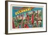 Greetings from Delaware, Water Gap, Pennsylvania-null-Framed Art Print