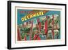 Greetings from Delaware, Water Gap, Pennsylvania-null-Framed Art Print