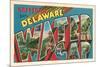 Greetings from Delaware, Water Gap, Pennsylvania-null-Mounted Premium Giclee Print